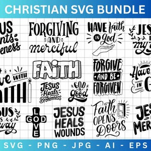 Foi SVG Bundle, bohème élégant Christian Svg Bundle, verset de la Bible Svg, religieux Svg Bundle, Svg de citations chrétiennes, citation inspirante, Svg craft