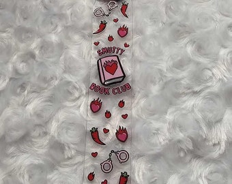 Smutty Book Club Acrylic Bookmark, Book Lover Gift, Aesthetic Bookmark, Aesthetic Gift, Page Marker, Smut, Bookmark, Book Junkie Gift