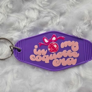 In My Coquette Era Vintage Motel Keychain, Personalized, Motel Keychain, Personalized gift, Girls gift, Customizable, Girly Gift Idea