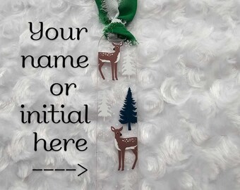 Deluxe Winter Forest Acrylic Bookmark, Book Lover Gift, Aesthetic Bookmark, Aesthetic Gift, Page Marker, Personalized, Customizable Gift