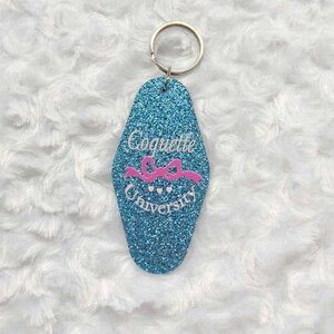 Coquette University Vintage Motel Keychain, Personalized, Motel Keychain, Personalized gift, Girls gift, Coquette, Customizable, Gift Idea