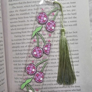 Disco Cherries Acrylic Bookmark, Cherries, Bookish Gift, Bookworm, Book Accessories, Book Junkie, Gifts for Bookworms, Gifts for Readers