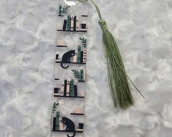 Cats & Bookshelves Acrylic Bookmark, Book Lover Gift, Cat Lovers, Cats, Bookshelves, Bookworm Gifts, Book Accessories, Bookmarks, Bookish