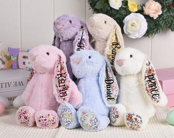 Personalized Bunny Rabbit,Monogrammed Bunny Baby Shower Gift,Stuffed Animal,Plush Bunny Toy,Gift For Kid, Stuffed Bunny Rabbit