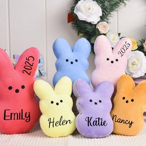 Personalisierter Peeps Hase mit Namen, Mini Peeps Plüsch-Puppe, Osterkorb-Stuffer, Süßer Peep Plüsch für Kinder, Einzigartige Ostergeschenke