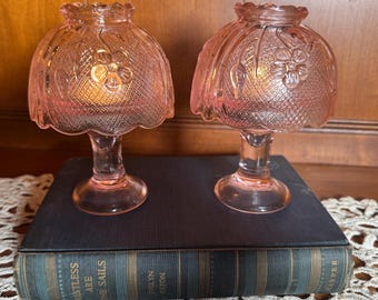 Vintage Lampy Wróżkowe Różowe Kwiaty House Of Lloyd Para