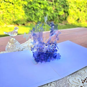 Karta motyla 3D, karta motyla 3D, wyskakująca kwiatowa kartka z podziękowaniami na urodziny i ukończenie szkoły z kopertą