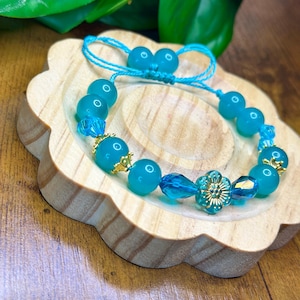 Ocean Bloom Bracelet-Adjustable Cord Bracelet– Handmade Sliding Knot Bracelet • Boho Minimalist • One-Size-Fits-All