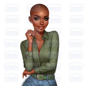 Bald Black Woman Beautiful Bald Woman Alopecia Cancer Survivor