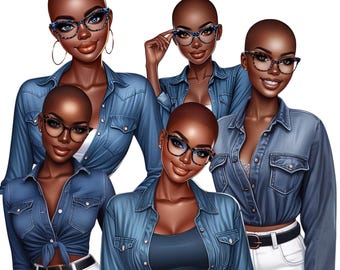 Bald Black Woman with Tortoise Glasses | Beautiful Bald Woman | Alopecia | Cancer Survivor |  | Beauty in Baldness | Stylish Black Woman