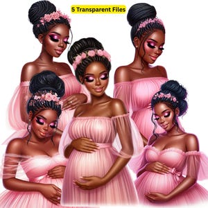 Vestido de tule rosa com tranças para mulher negra | Vestido de tule para gestante | Ensaio fotográfico para chá de bebê | Linda mulher negra em vestido de tule para gestante
