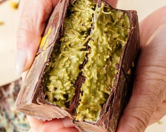 Barra de chocolate de lujo de Dubái | Fórmula decadente de delicia de Medio Oriente.