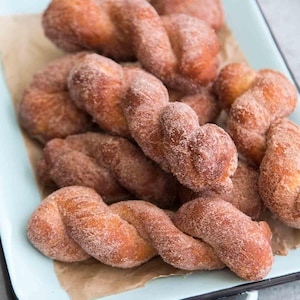Homemade Cinnamon Sugar Twist Donuts Recipe | Baked Goods | Download.