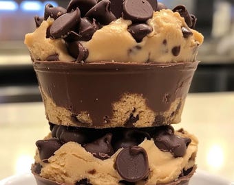 LA RECETA para Tazas de Masa de Galleta con Chispas de Chocolate – Delicia Sin Horno y Sin Huevo | Descargar.