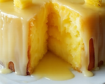 Tropical Pineapple Juice Cake Recipe | Instant Digital | Download.