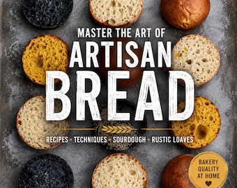 Libro de recetas de pan artesanal en PDF | Recetas de pan de masa madre | Guía para hornear pan casero | Libro de recetas de pan | Descarga digital