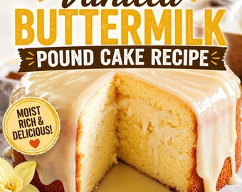 Homemade Vanilla Buttermilk Pound Cake - Cream Cheese Glaze Recipe Download.