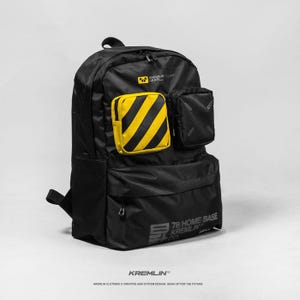 KRMLN Techwear Backpack Tactical Double Strap Sling Waist Bag, Laptop Sleeve