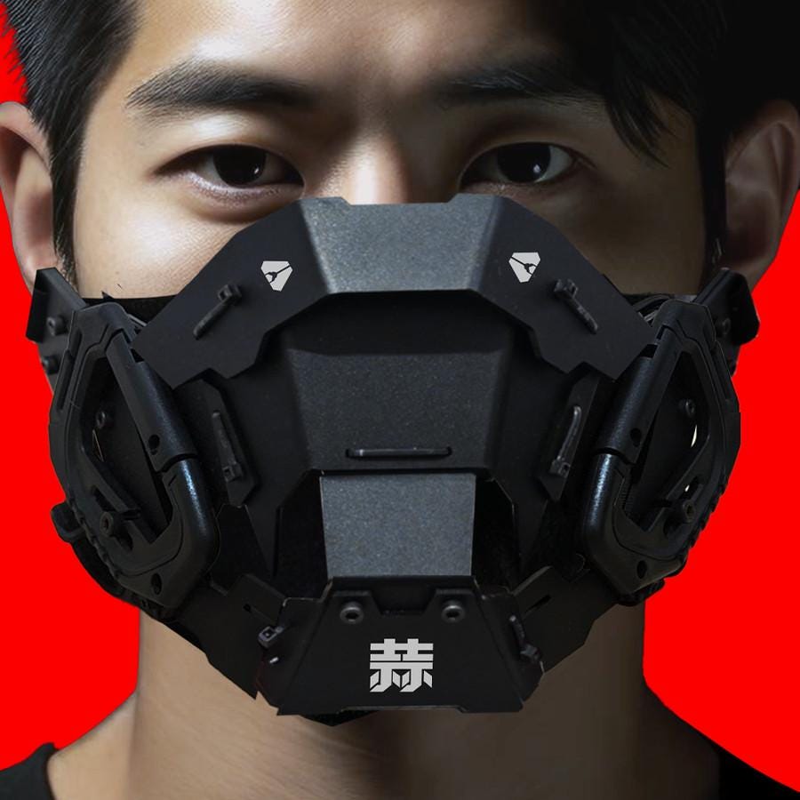 黒コスプレTechwearフューチャー☆テックウェア・ヘルメット