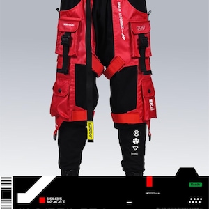 Cyberpunk Cargo Trousers Multiple Techwear Men pants, Jogger Pants Tactical Pants