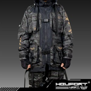 Techwear Parka, Techwear Jacket, Cybernetic Series Jacket, Cyberpunk jacket, Cyber street, Men Women Jacket Tactical, Cosplay Jacket
