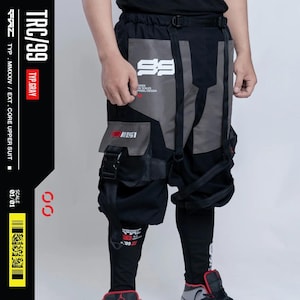 Tchrcr Cargo Trousers Multiple Techwear Men pants, Jogger Pants Tactical Pants