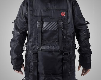 Cyberpunk Techwear Parka: Tactical Cybernetic Jacket