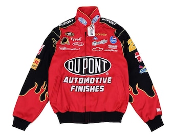 Vintage Nascar Jacket: Embroidered Canvas Racing Speedway Jacket