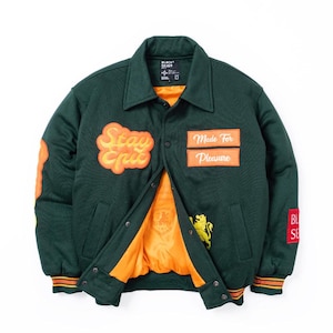 Chaqueta bomber verde, chaqueta bomber de anime, chaqueta de dibujos animados, chaqueta universitaria, Sukajan, japonesa, chaqueta para hombre y mujer