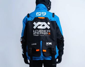 Techwear Jacket, Cybernetic Series Jacket - Cyberpunk jacket, Cyber street Jacket, Varsity Jacket, Sukajan, Men Women Cosplay Jacket