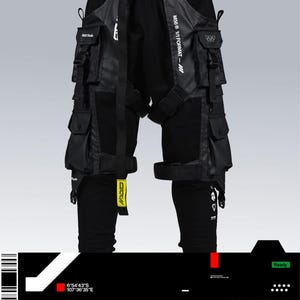 Cyberpunk Cargo Trousers Multiple Techwear Men pants, Jogger Pants Tactical Pants