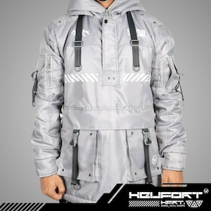 Techwear Parka, Techwear Jacket, Cybernetic Series Jacket, Cyberpunk jacket, Cyber street, Men Women Jacket Tactical, Cosplay Jacket