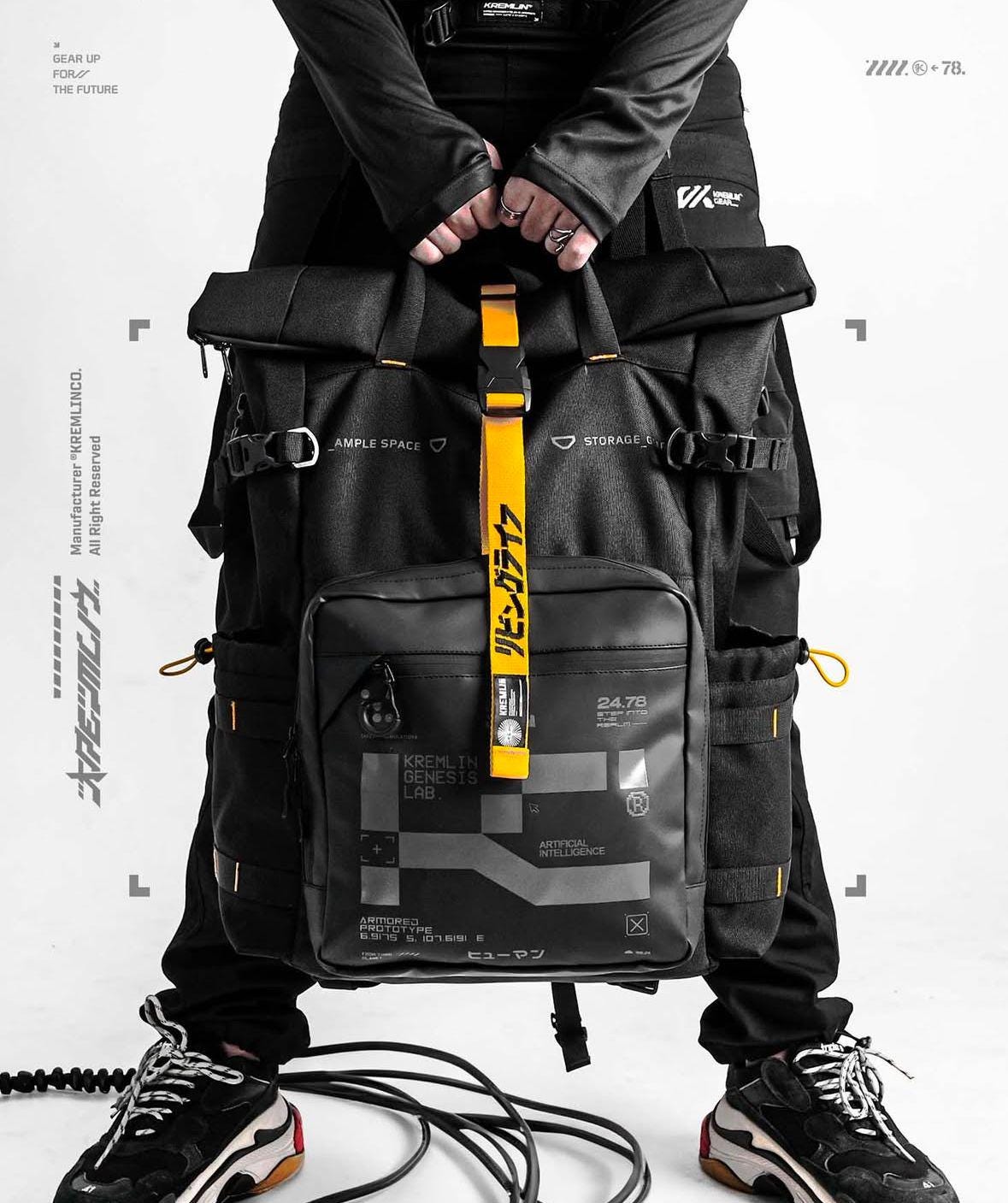 KRMLN Techwear Backpack Tactical Double Strap Sling Waist