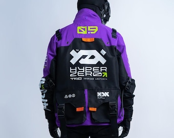 SOS TE NUTO layered jacketコスプレ　衣装　punk Techwear Jacket, Cybernetic Series Jacket - Cyberpunk Jacket