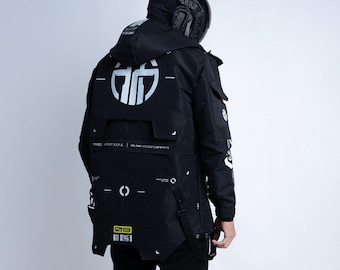 Techwear Jacket, Cybernetic Series Jacket - Cyberpunk jacket, Cyber street Jacket, Varsity Jacket, Men Women Cosplay Jacket
