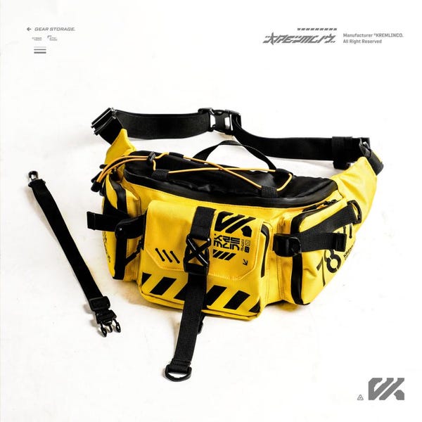 KRMLN Waistbag Double Strap Sling Waist Bag - Cyrax Yellow
