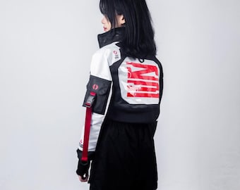 Limited Edition, Techwear Croptop Jacket, Cybernetic Series Jacket - Cyberpunk jacket, Cyber street Jacket, Men Women Cosplay Jacket