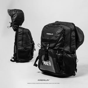 KRMLN Techwear Backpack Tactical Double Strap Sling Waist Bag, Laptop Sleeve
