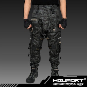 Pantalones cargo militares cyberpunk: Pantalones deportivos tácticos Techwear