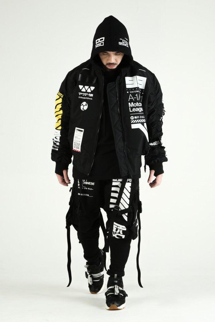 Techwear Bomber Jacket: Cyberpunk Cybernetic Streetwear