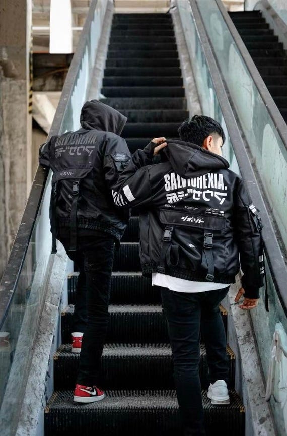 Cyberpunk Jacket: SLVI HXIA Cybernetic Streetwear - Tactical