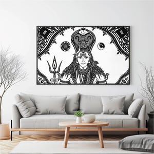 MAHADEVA - Lord Shiva Digital Art Print - Shiva God art - Hindu God Art Print - Religious Art