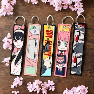 Spy X Family Embroidered Keychain Set – Anime Jet Tags - Etsy