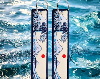 The Wave Keychain | Kanagawa Fabric Key Tag
