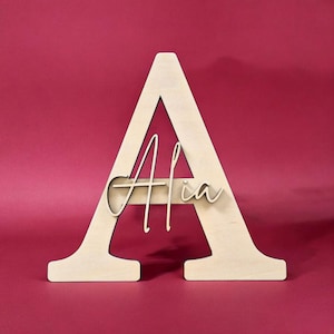 Letra de pared personalizable, nombre de madera, nombre de pared de madera, regalo personalizado para recién nacido, decoraciones bebé - niño