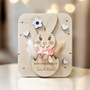 Lapin de Pâques à offrir - cadeau de Pâques - cadeau original Pâques - Cadeau Pâques grands-parents, amis famille- aimantée ou à suspendre