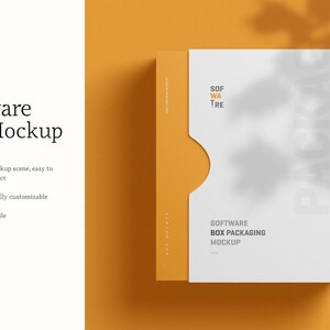 Conjunto de maquetas de cajas de software