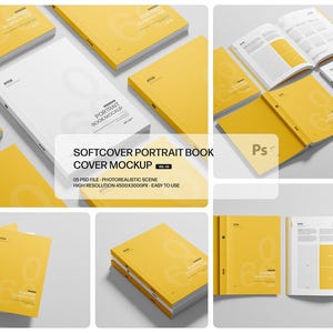 Softcover Portrait Book Mockup Vol-3