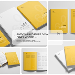 Softcover Portrait Book Mockup Vol-2