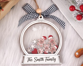 Personalized Gingerbread Family Ornament 2025: Custom Christmas Decor
